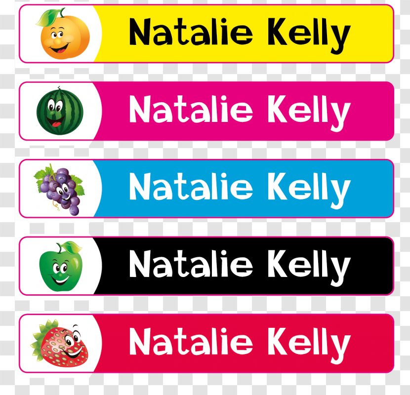 Brand Label Name Tag Color - Fruits Transparent PNG