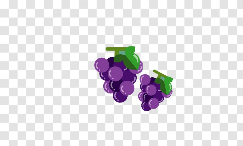Grape Purple - Simple Hand-painted Small Fresh Grapes Transparent PNG