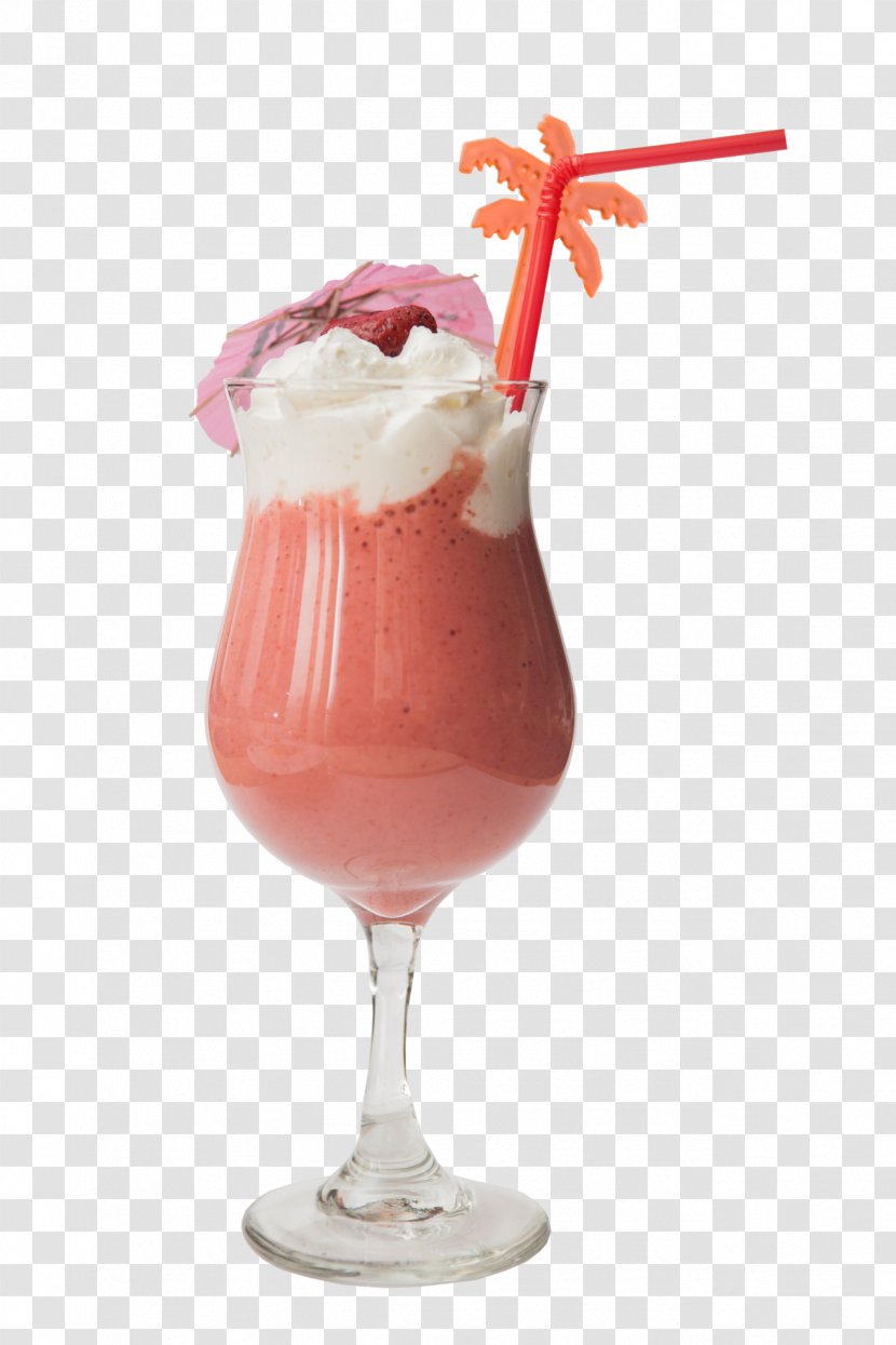 Sundae Non-alcoholic Drink Piña Colada Strawberry Juice Milkshake - Cocktail Transparent PNG