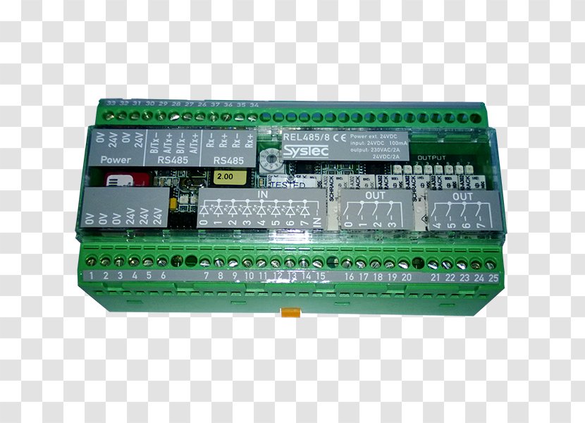 Microcontroller Relay Network Cards & Adapters Programmable Logic Controllers Electronic Circuit - Computer Component - à¸™à¹‰à¸³. Transparent PNG