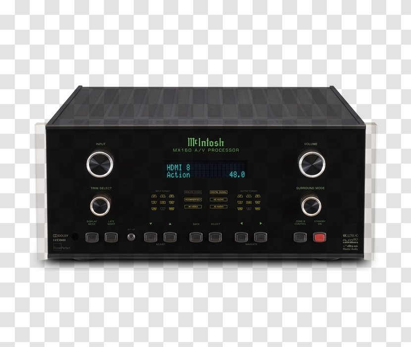 McIntosh Laboratory Dolby Atmos Audio Power Amplifier High Fidelity Preamplifier - Equipment - Valve Transparent PNG