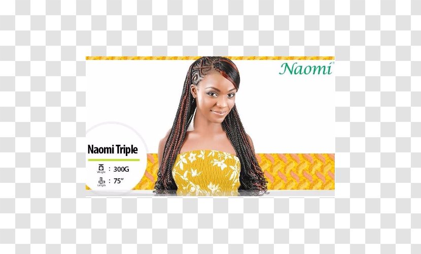 Long Hair Crochet Braids Artificial Integrations - Yellow - Multi Potted Meat Transparent PNG