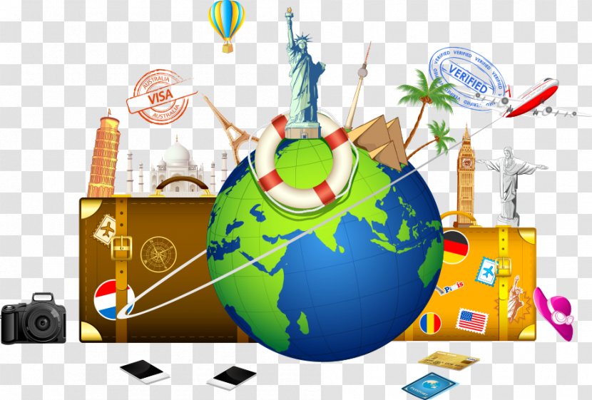 India Travel Agent Air Website - Tourism - Statue Of Liberty Vector Earth Transparent PNG