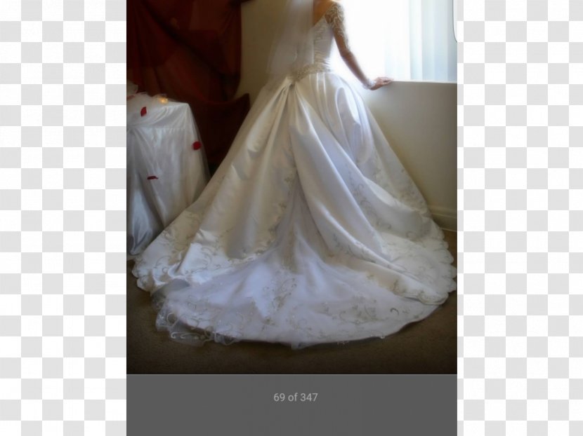 Wedding Dress Shoulder Satin Gown - Heart Transparent PNG