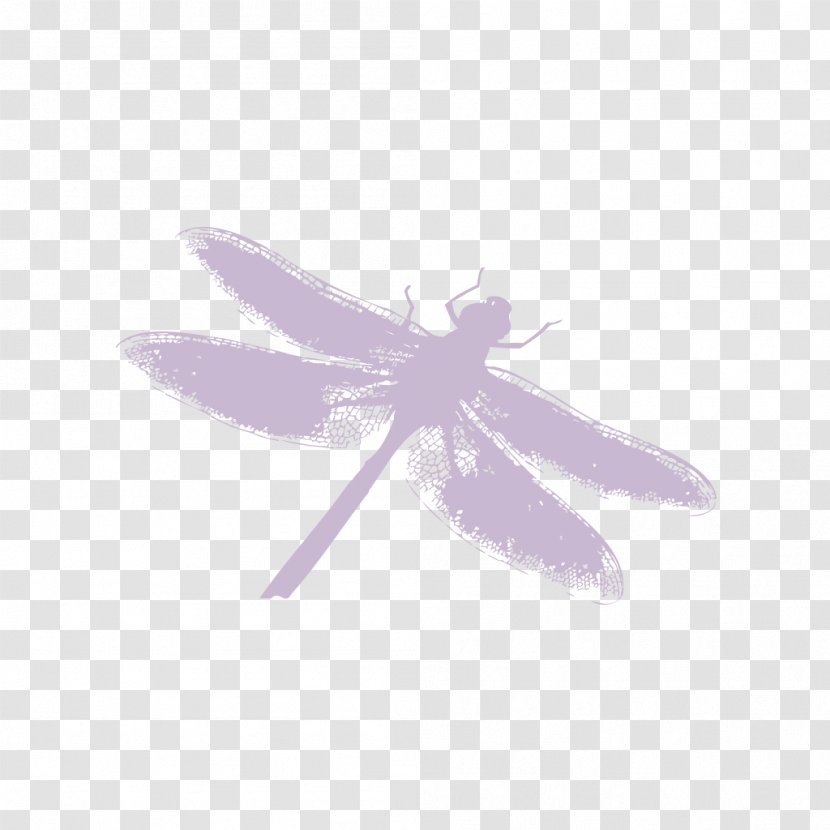 Insect Silhouette - Purple - Dragonfly Transparent PNG