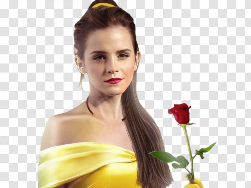 Emma Watson Belle Beauty And The Beast Live Action - Flower Transparent PNG