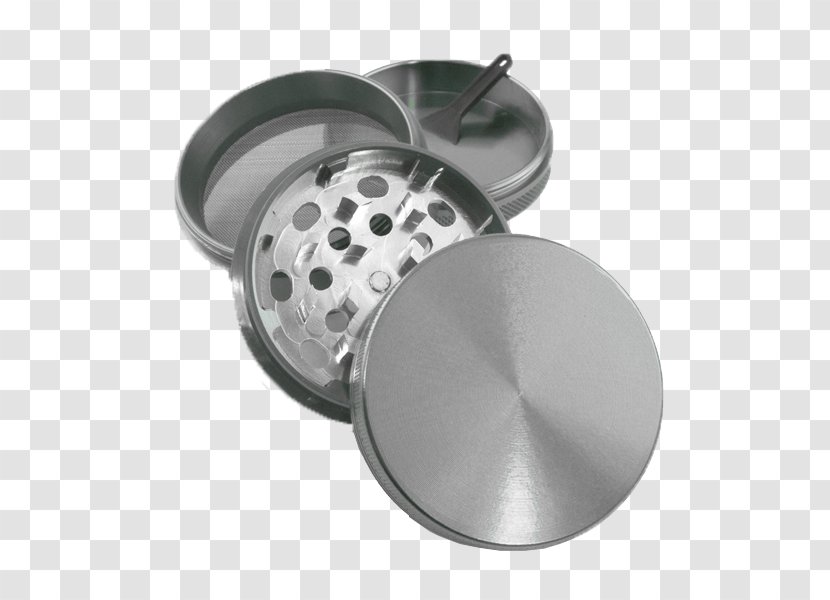 Herb Grinder Spice Cannabis Tobacco - Kitchen - Silver Chromate Transparent PNG