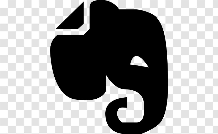 Elephant Silhouette - Text - Blog Transparent PNG