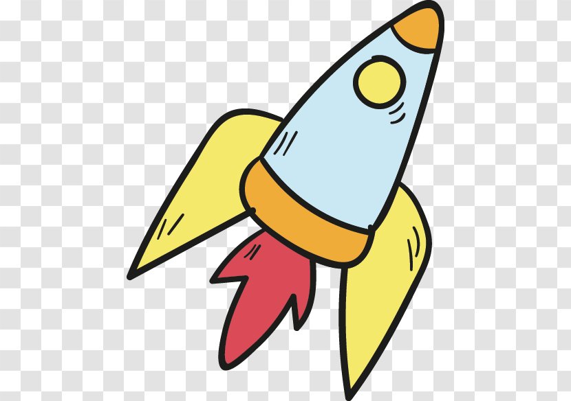 Rocket Clip Art - Takeoff - Vector Painted Transparent PNG