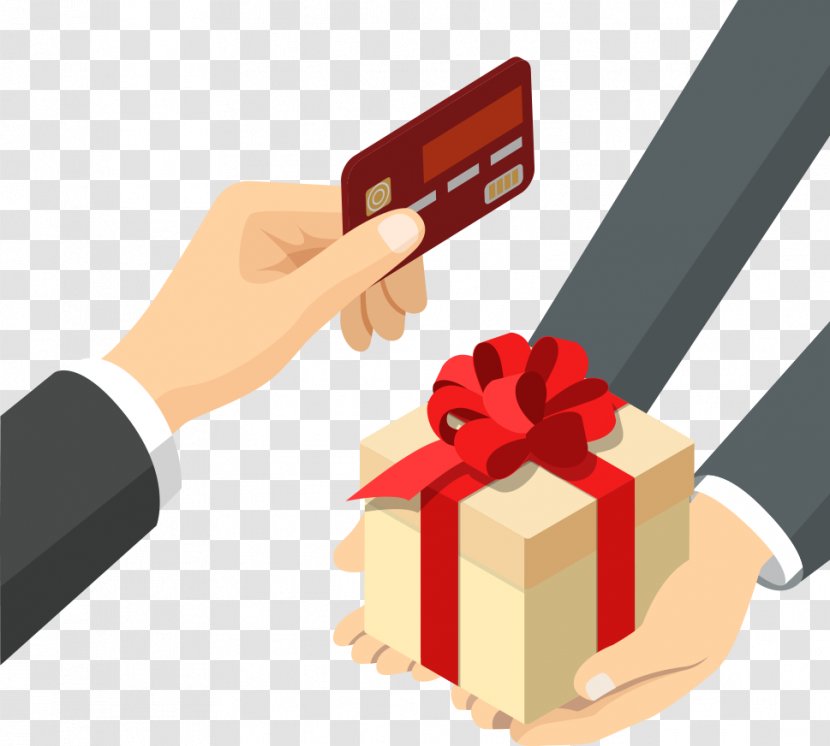 Drawing Gift - Finger - Vector Credit Card To Buy A Transparent PNG