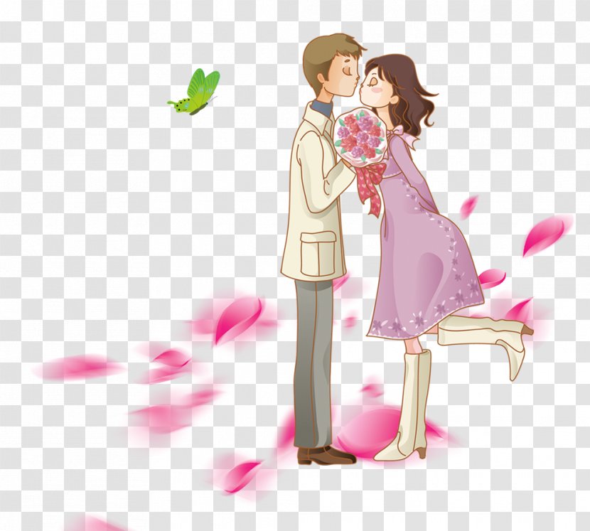 Marriage Romance Wedding Couple - Silhouette - Sweet Lover Transparent PNG