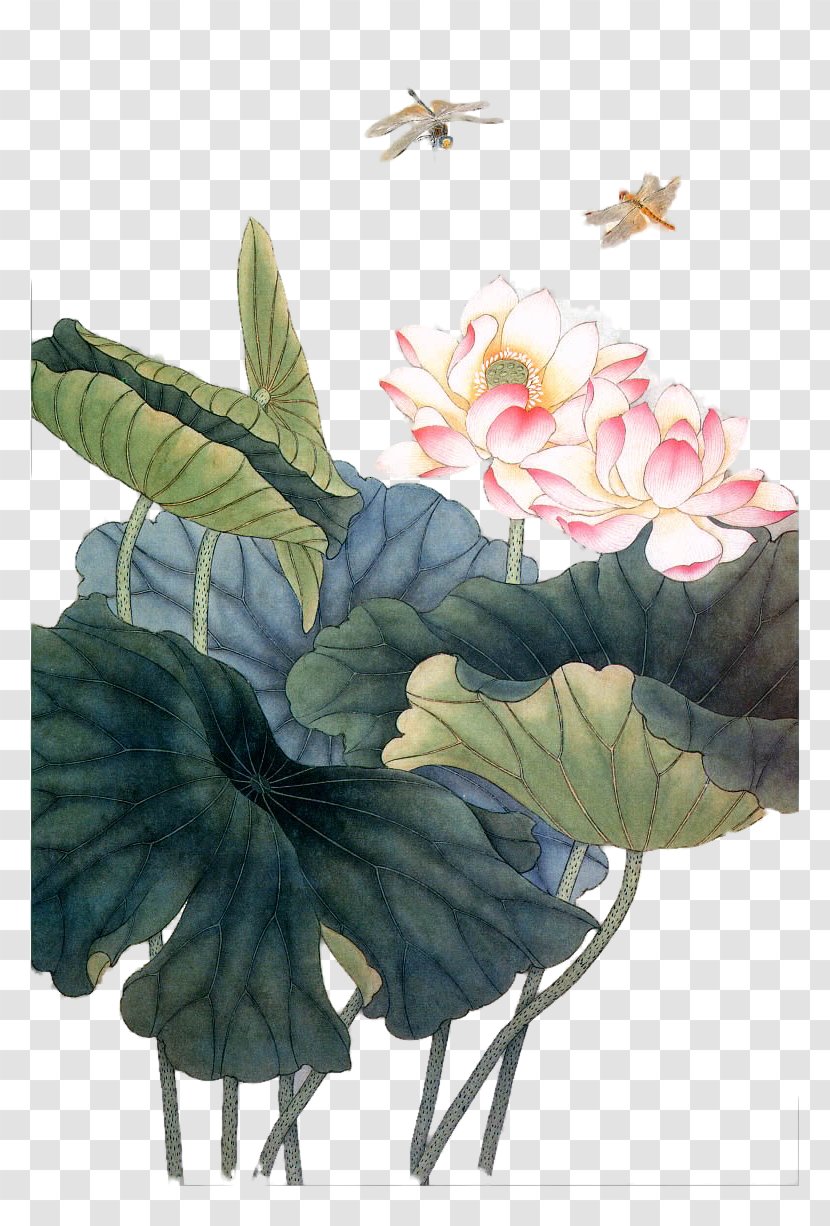 Ink Wash Painting Drawing Painter - Qi Baishi - Dragonfly Pond Lotus Transparent PNG