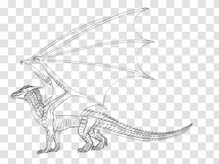 Wings Of Fire Line Art Drawing Dragon Transparent PNG