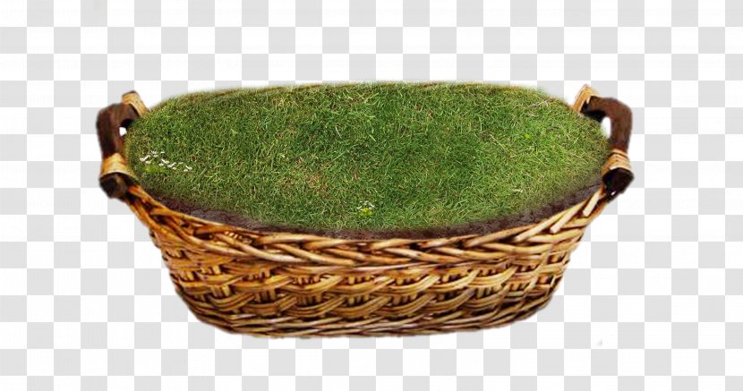 Cattle Basket - Wicker - Green Grass Bamboo Transparent PNG