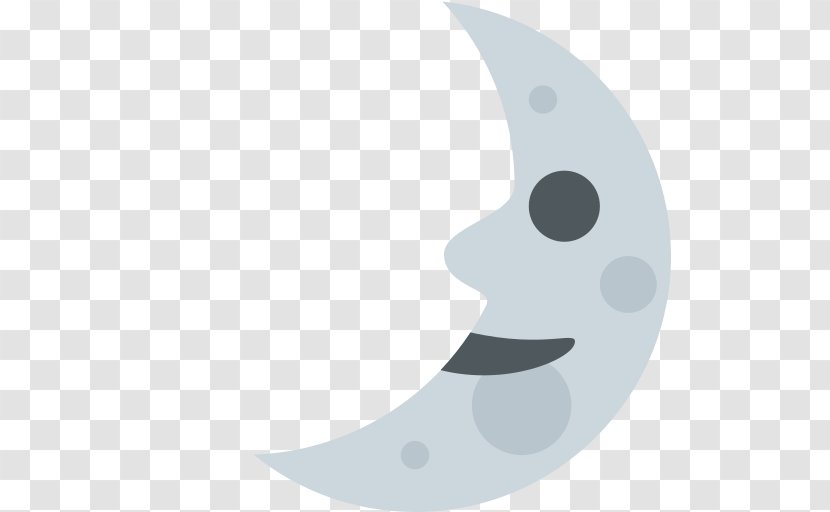 Crescent Eerste Kwartier Moon Emoji Lunar Phase - First Quarter Transparent PNG