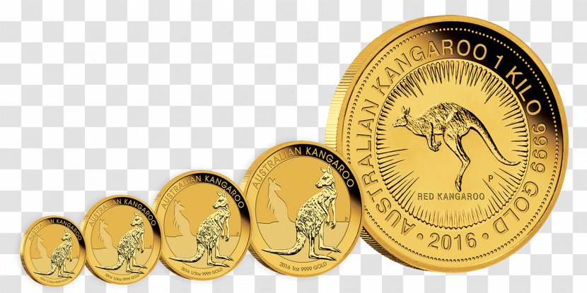 Perth Mint Bullion Coin Australian Gold Nugget Kangaroo - Dollar - Coins Transparent PNG