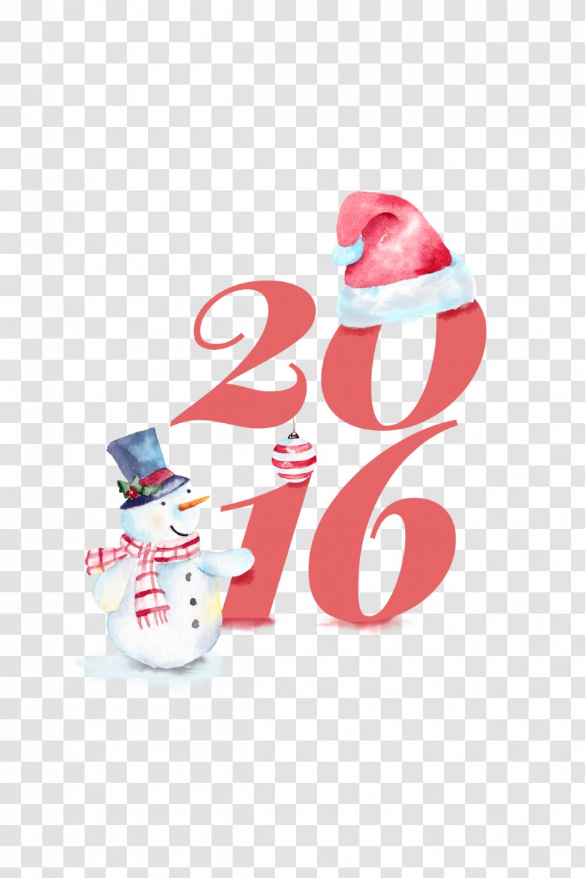 Christmas Poster - Text - Snowman Transparent PNG