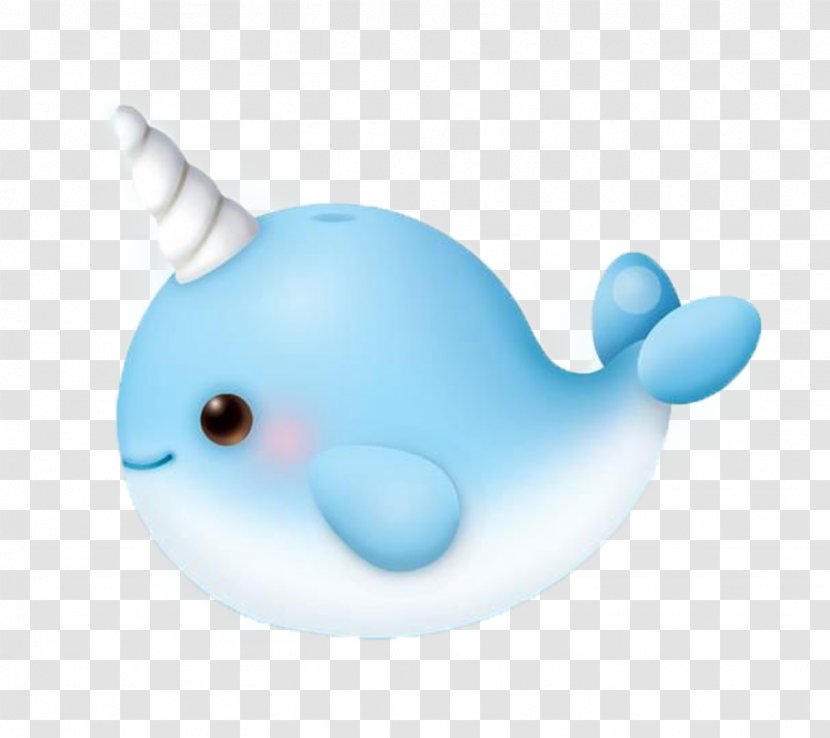 Whale Cuteness Narwhal Clip Art - Blue - Cartoon Picture Material Transparent PNG