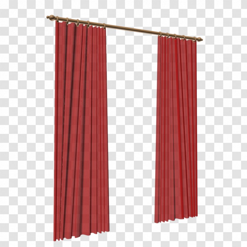 Window Treatment Curtain Interior Design Services Room - Planning - Red Curtains Transparent PNG