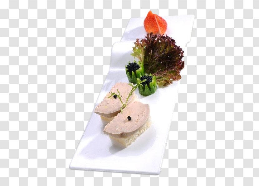 Canapxe9 Caviar Foie Gras - Appetizer - French Frozen With Black On A Plate Transparent PNG