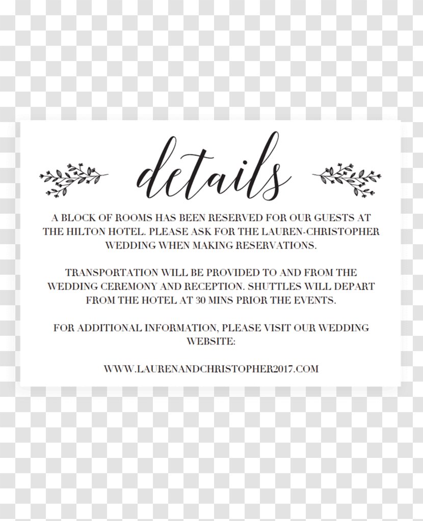 Wedding Invitation 23 December Flower Font - Card Template Transparent PNG