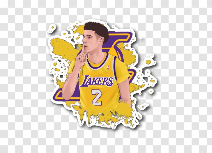 Los Angeles Lakers Basketball Clip Art Image Sticker - Player - Lonzo Ball Clipart Transparent PNG