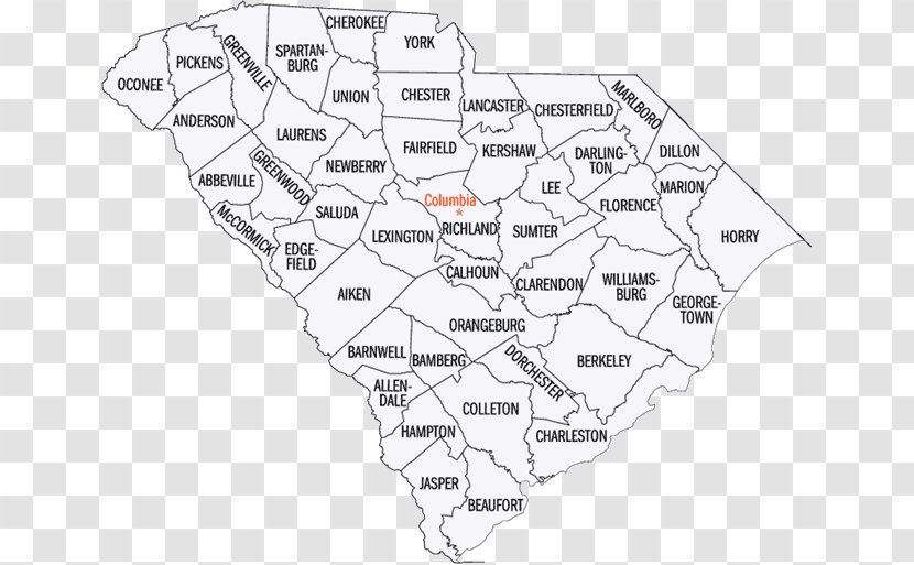 Spartanburg County, South Carolina Lancaster Richland Greenwood Cherokee - Beaufort County - Map Transparent PNG
