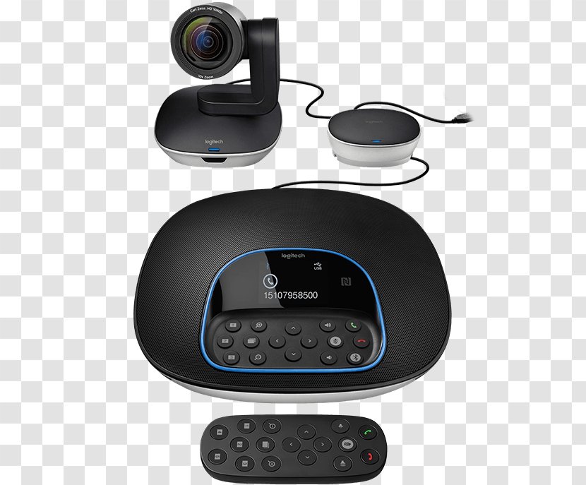 Microphone Group Videoconferencing: An Emerging Strategic Telecommunication Technology Videotelephony Logitech 960-001054 Hd Video And Audio Conferencing System Grupo Logi Bundle - Camera Transparent PNG