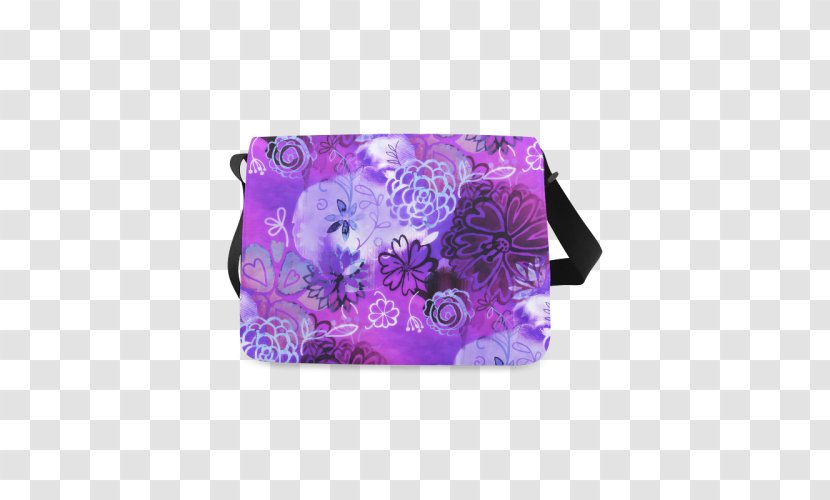 Purple Coin Purse Tapestry Watercolor Painting - Wall - Flowers Design Transparent PNG