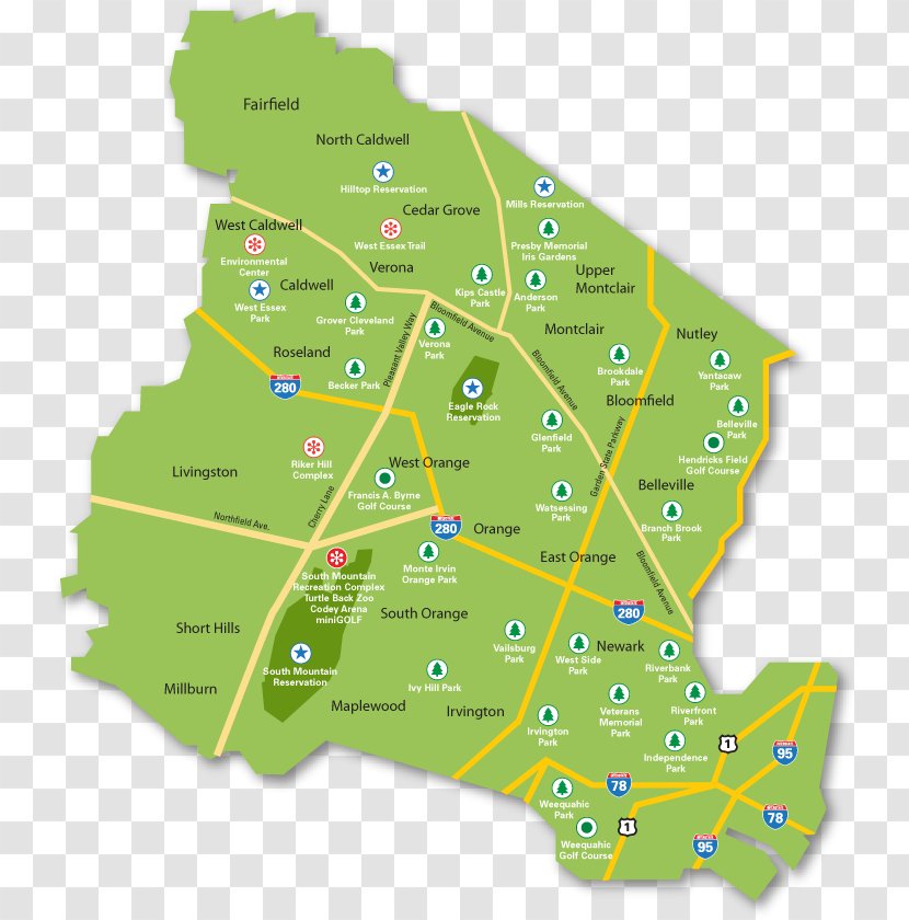 East Orange Brookdale Park Newark Map Transparent PNG