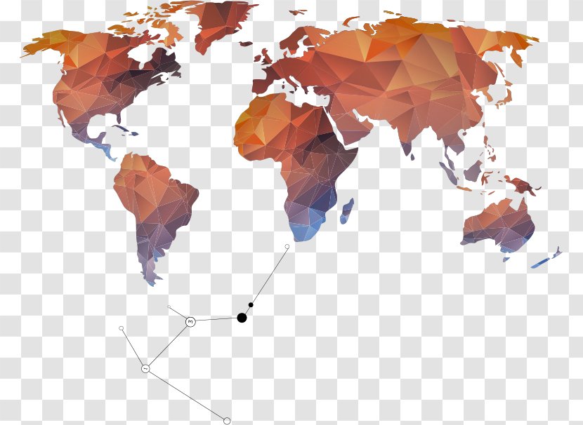 World Map Globe - Royaltyfree - Vector Triangle Transparent PNG