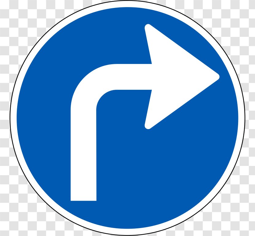 Traffic Sign Direction, Position, Or Indication Road Mandatory - Turn On Red Transparent PNG