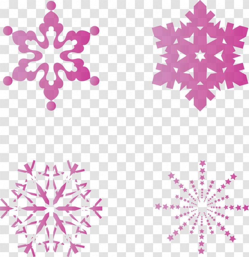 Snowflake Euclidean Vector - Point - Creative Pink Transparent PNG