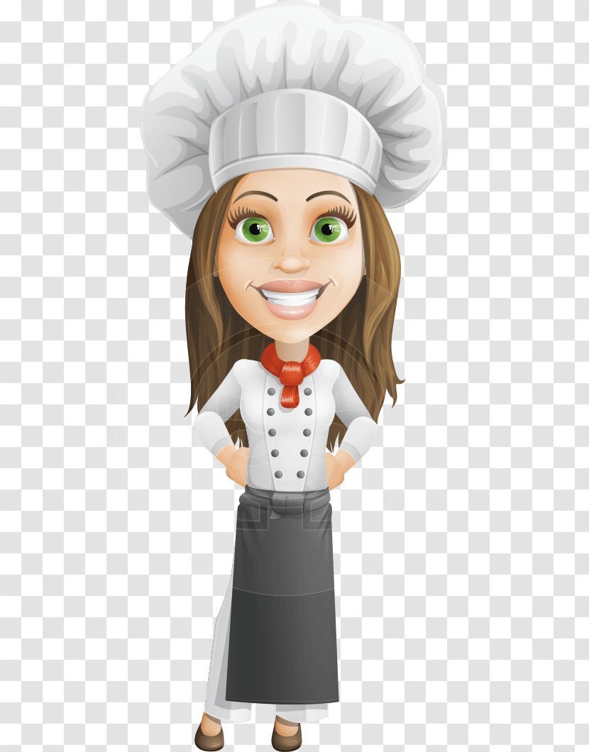 Chef Cartoon Female Cooking - Royaltyfree Transparent PNG