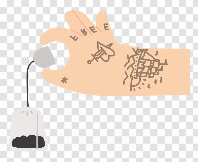 Hand Pinching Teabag Transparent PNG