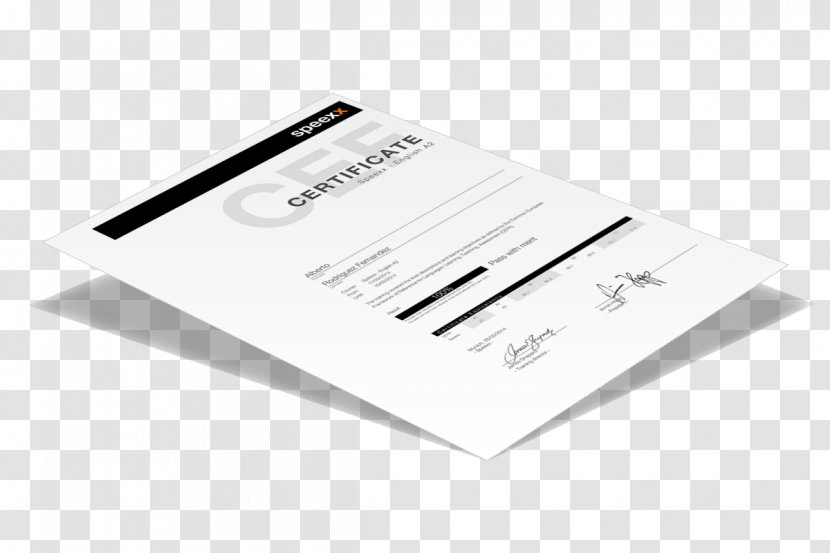 Paper Brand Product Design Font - English Certificate Transparent PNG