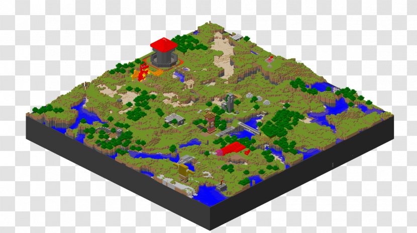 Isometric Computer Graphics Pixel Art Projection Image - Minecraft The End Map Transparent PNG