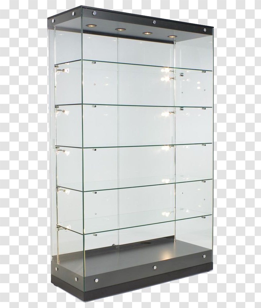 Display Case Glass Cabinetry Curio Cabinet Wall - Modern Rack Transparent PNG