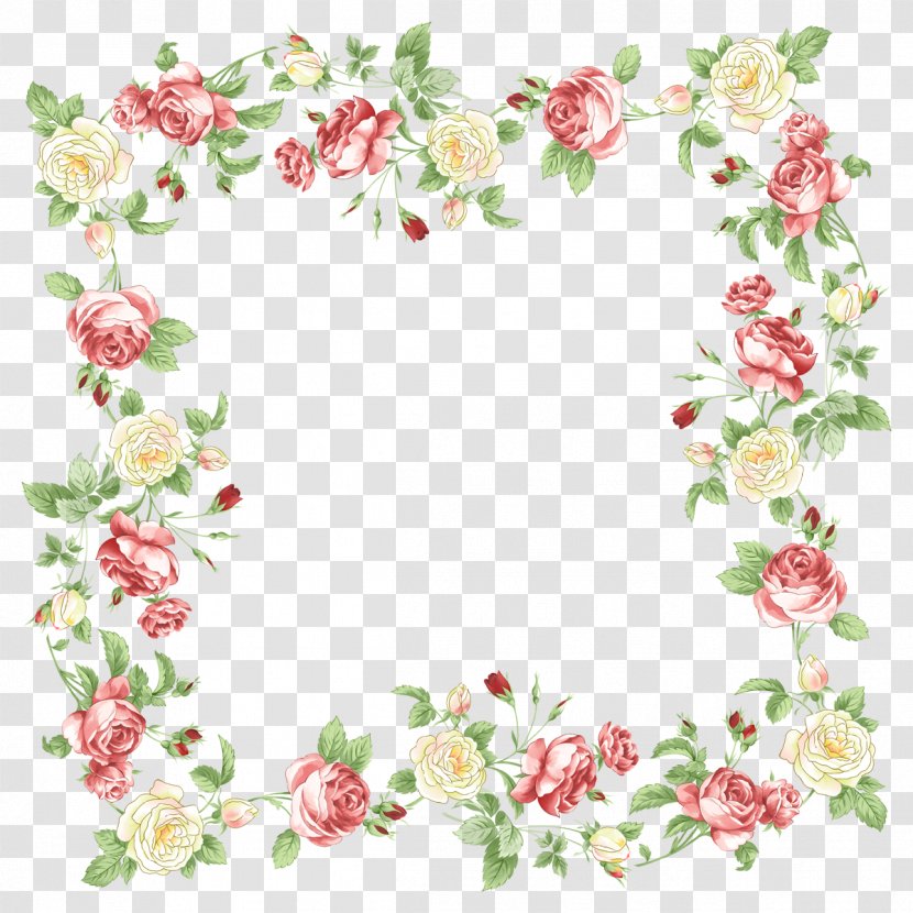 Borders And Frames Clip Art Floral Design Flower - Bonito Border Transparent PNG