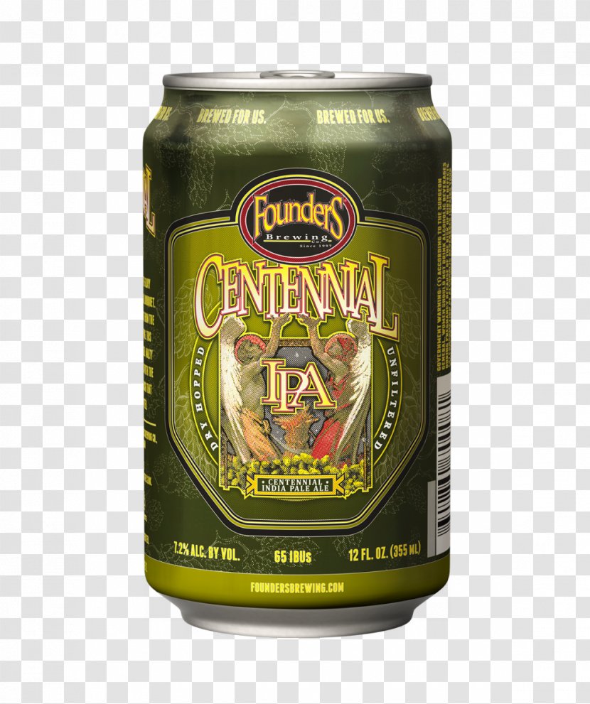 Founders Brewing Company Beer India Pale Ale Founder's Centennial IPA Transparent PNG