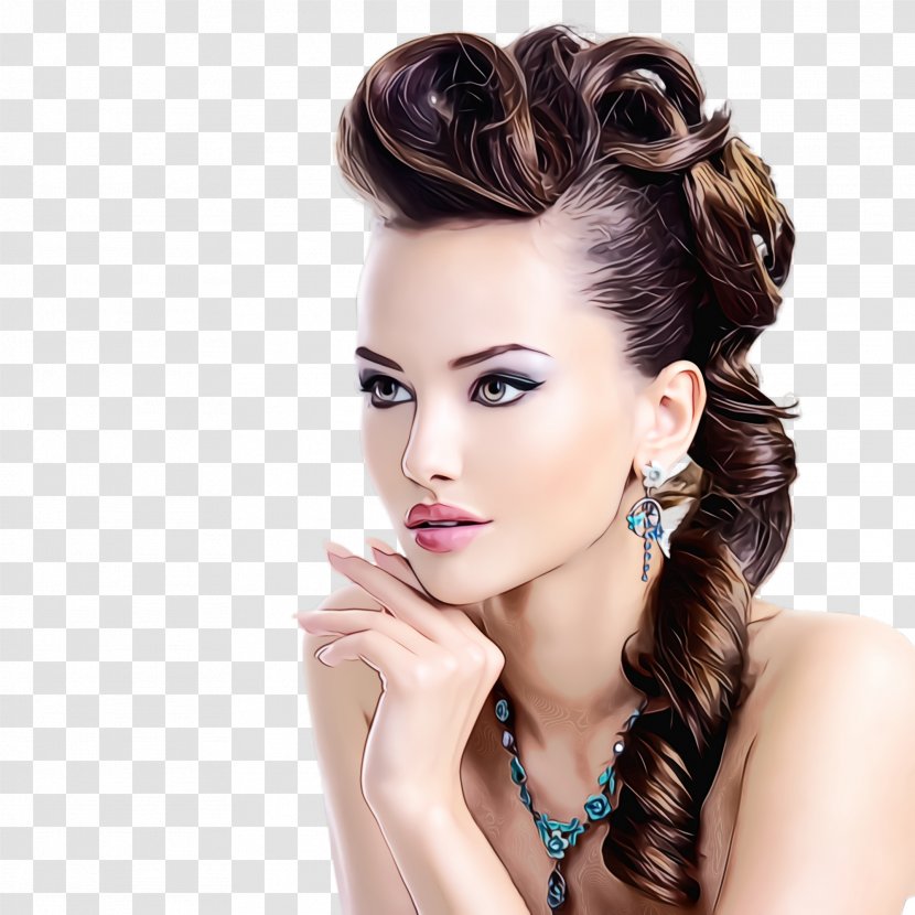 Hair Face Hairstyle Eyebrow Beauty - Eyelash Brown Transparent PNG