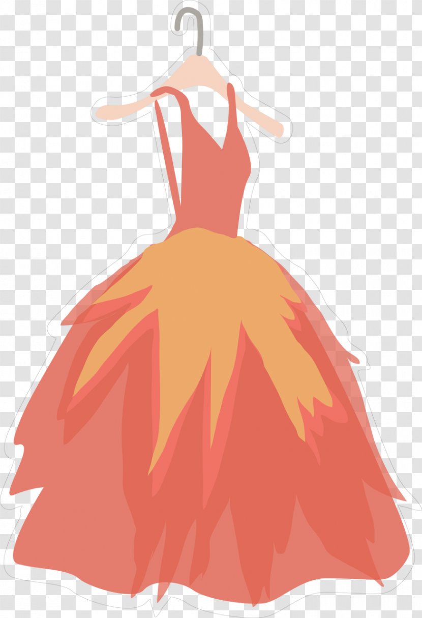 Gown Clip Art Illustration Dress Shoulder - Clipart Red Transparent PNG