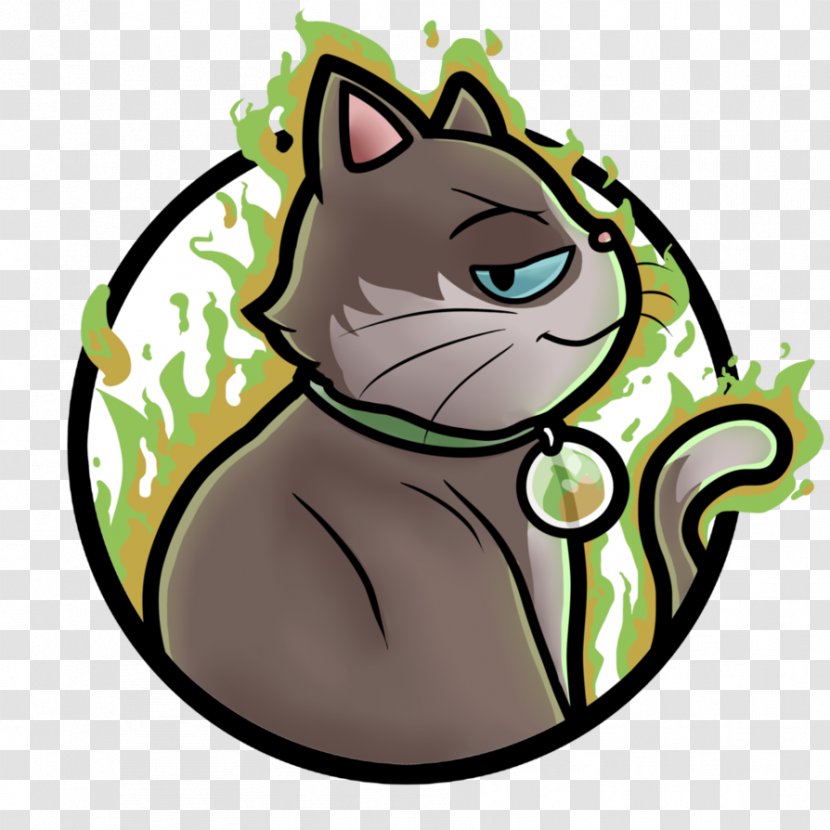 Cat Illustration Clip Art Amphibians Snout - Green Transparent PNG