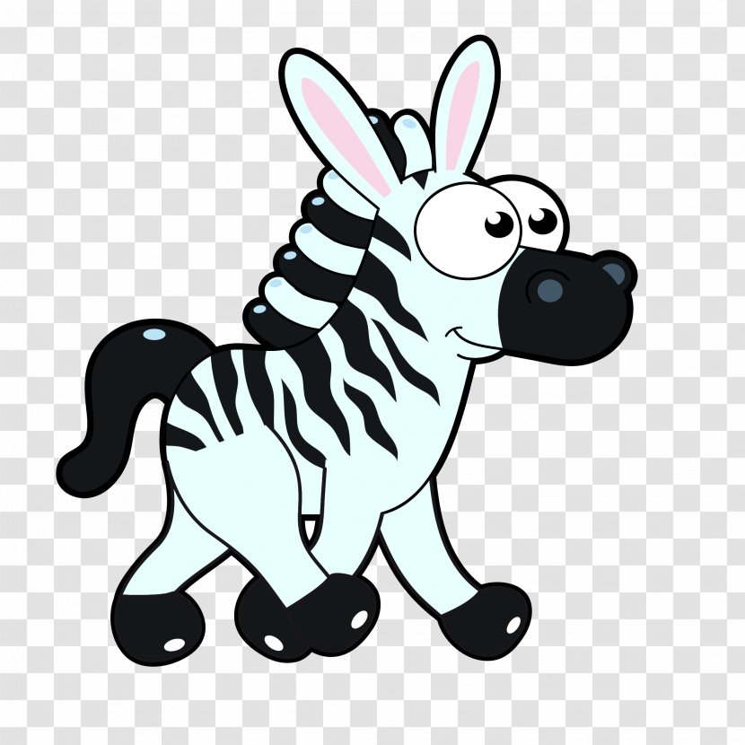 Dog Horse Zebra Clip Art - Donkey - Cartoon Vector Transparent PNG