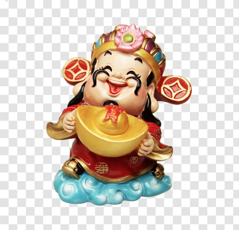 Caishen Q-version Sanxing Icon - Stuffed Toy - Q Version Doll Ornaments Decorations Gold Ingot God Of Wealth Transparent PNG