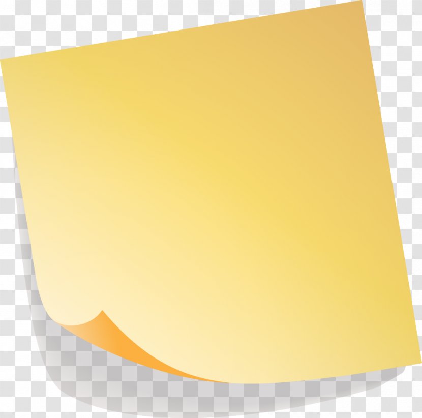 Post-it Note Paper Euclidean Vector - Yellow Sticky Notes - Painted Transparent PNG