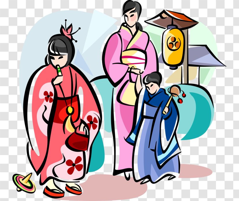 Japanese Family Woman Clip Art - Artwork - Japan Transparent PNG