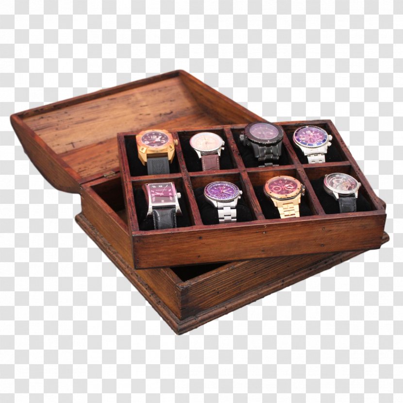 Box Paper Drawer Display Case Watch - Glass Transparent PNG
