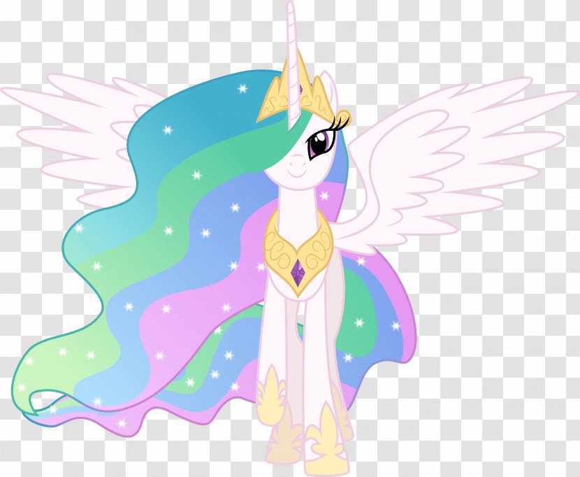Pony Princess Celestia Applejack Twilight Sparkle Spike - Fairy - Gradient Stroke Transparent PNG