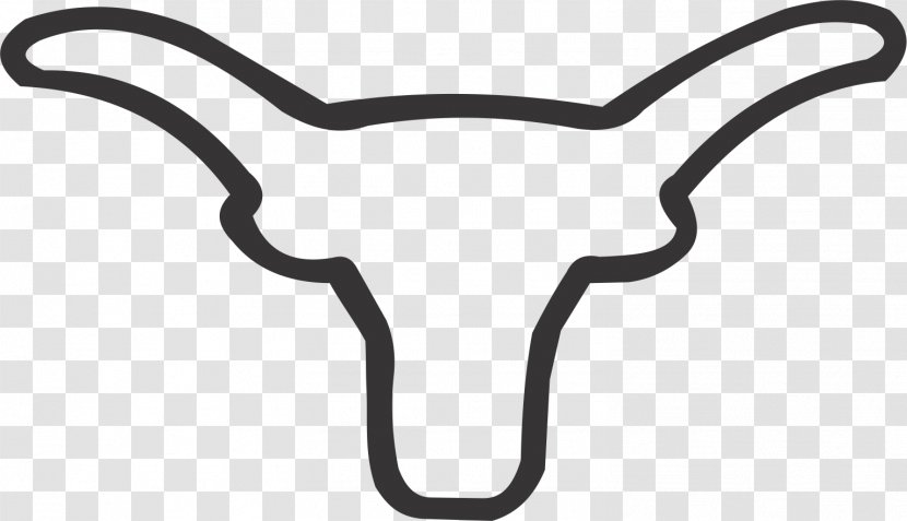 Cattle Line Art Horn Clip - White - Longhorn Transparent PNG